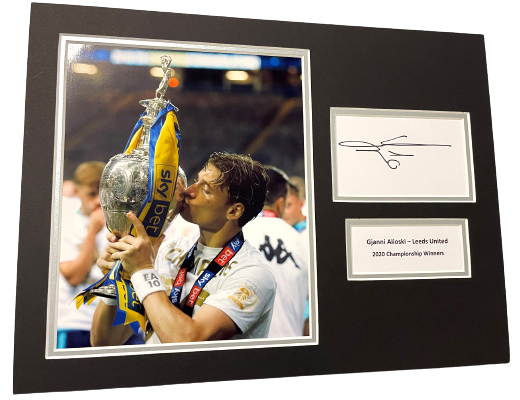 Gjanni Alioski Hand Signed Leeds United Centenary Promotion Photo Mount