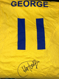 Charlie George hand signed with proof autographed Arsenal T-Shirt