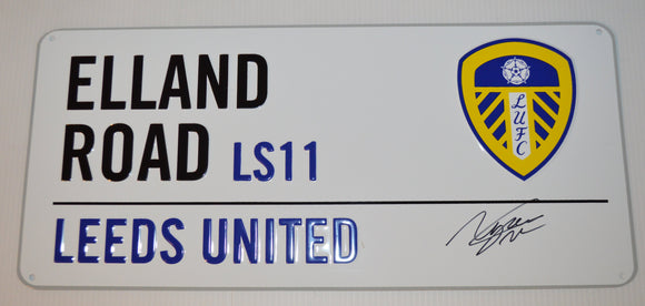 Archie Gray hand signed autographed Elland Road Street Sign Leeds United b