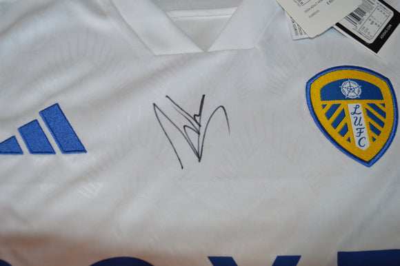 Ethan Ampadu hand signed Leeds United 2023 2024 shirt jersey