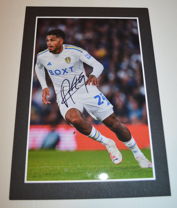 Georginio Rutter hand signed autographed photo Leeds United