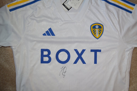 Joel Piroe hand signed Leeds United 2023 2024 shirt jersey