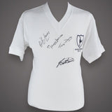 SPURS SIGNED BY 4 DOUBLE WINNERS 1960/61 SHIRT AUTOGRAPH TOTTENHAM HOTSPUR