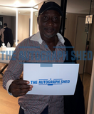 Tony Yeboah hand signed montage B Leeds United Autograph