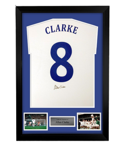 FRAMED Allan Clarke hand signed shirt with proof autographed Leeds United 1972 FA Cup