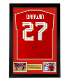 FRAMED Darwin Nunez Hand Signed Shirt Liverpool Autograph