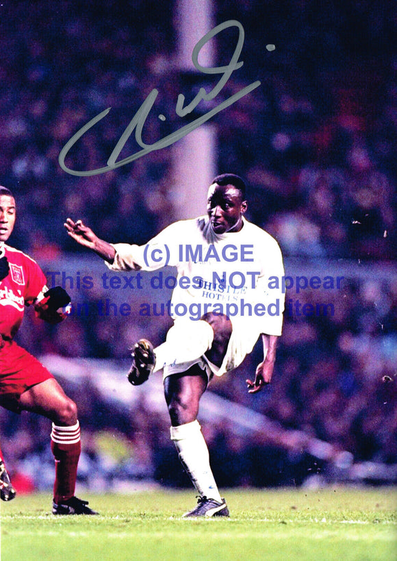 Tony Yeboah Liverpool goal volley photo Leeds United Autograph