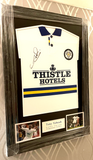 Framed Tony Yeboah hand signed iconic 1994 Home Shirt Leeds United