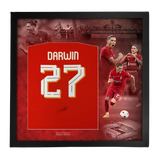 PREMIUM FRAMED Darwin Nunez hand signed shirt autographed Liverpool Jersey