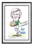 Gary Sprake hand signed autographed caricature photo Leeds United