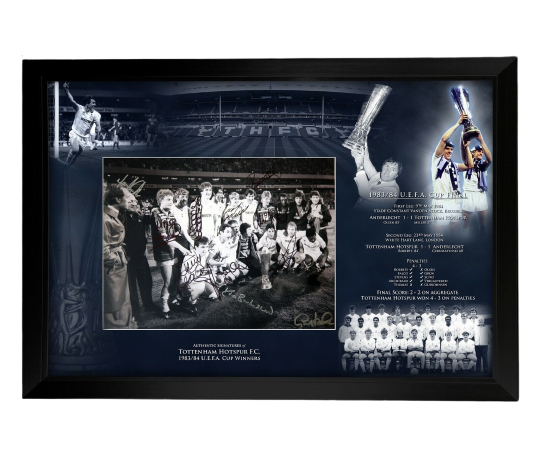 PREMIUM FRAMED 1984 Spurs Multi Signed Autographed UEFA Cup Photo Tottenham Hotspur PROOF