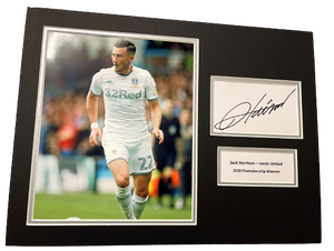 Jack Harrison Hand Signed Leeds United Centenary Photo Mount