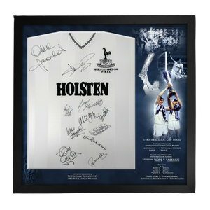 PREMIUM FRAMED 1984 Spurs Multi Signed Autographed UEFA Cup Shirt Tottenham Hotspur PROOF