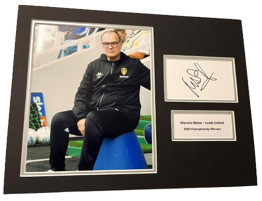 Marcelo Bielsa Hand Signed Leeds United Photo Mount