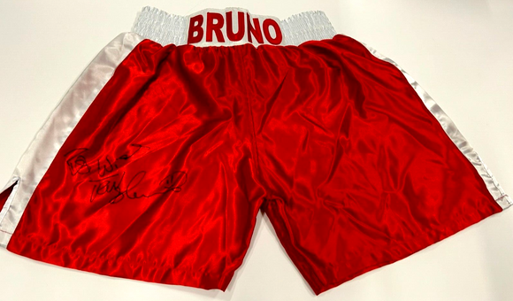 Frank Bruno Hand Signed Boxing Trunks Shorts