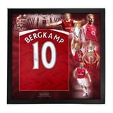 PROOF FRAMED Denis Bergkamp hand signed shirt autographed Arsenal