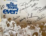 RARE Legends multi hand signed autographed photo Leeds United