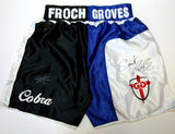 George Groves Carl Froch Hand Signed Boxing Trunks Shorts