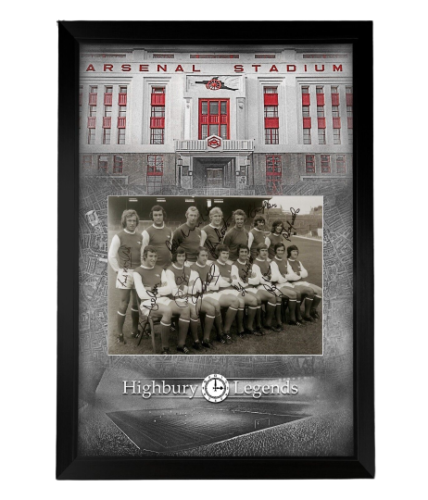 FRAMED 1971 hand signed autographed Arsenal Highbury Photo