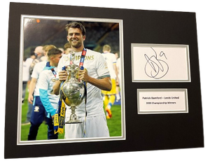 Patrick Bamford Hand Signed Leeds United Centenary Promotion Photo Mount B