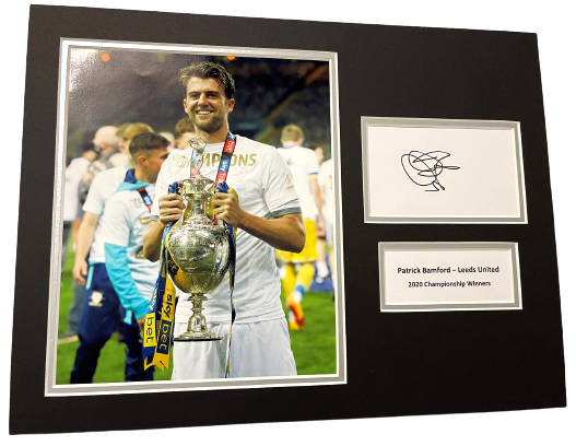 Patrick Bamford Hand Signed Leeds United Centenary Promotion Photo Mount