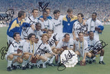 1992 Charity Shield multi hand signed autograph photo Leeds United Champions Trophy