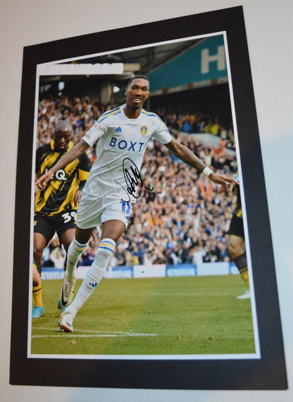 Jadon Anthony hand signed autographed photo Leeds United