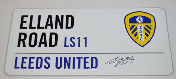 Archie Gray hand signed autographed Elland Road Street Sign Leeds United a