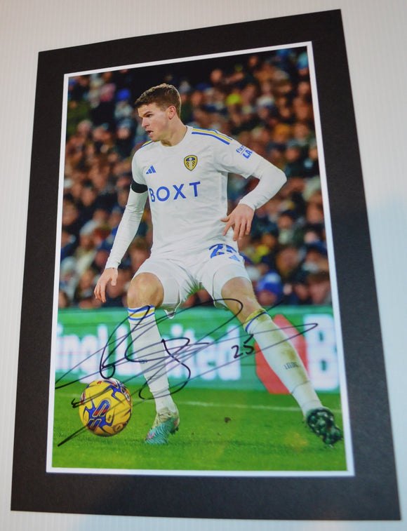 Sam Byram hand signed autographed photo Leeds United