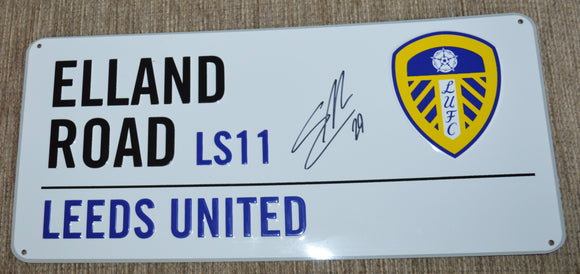 Willy Gnonto hand signed autographed Elland Road Street Sign Leeds United b