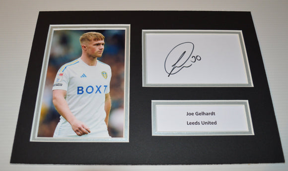 Joe Gelhardt hand signed autographed photo Leeds United