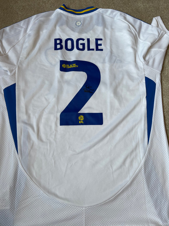 Jayden Bogle hand signed Champions shirt Leeds United