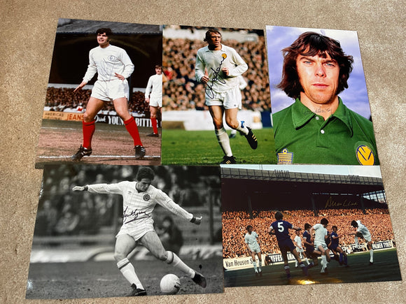5 x Revie player signed photos