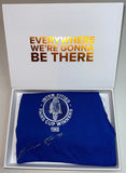 Gift Boxed 1968 Fairs Cup Eddie Gray Signed Blue Leeds United shirt