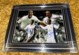 FRAMED Jermaine Beckford Luciano Becchio Hand Signed Photo Leeds United COA Proof
