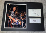 Brian May Queen Hand Signed Music Photo Mount Autograph B