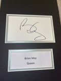 Brian May Queen Hand Signed Music Photo Mount Autograph B
