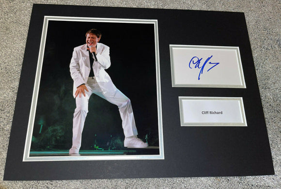 Cliff Richard Hand Signed Music Photo Mount Autograph