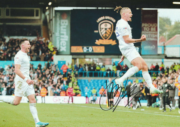 Kalvin Phillips Hand Signed Leeds United Centenary Goal Celebration Photo