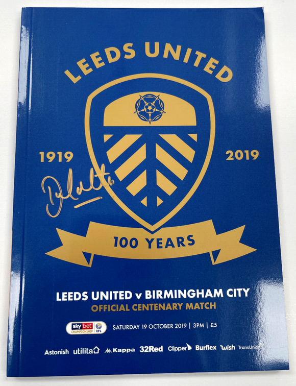Dominic Matteo Hand Signed Leeds United Centenary Programme vs Birmingham