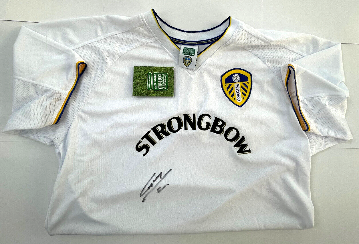 Gary Kelly Hand Signed 2001 Home Shirt Leeds United Champions