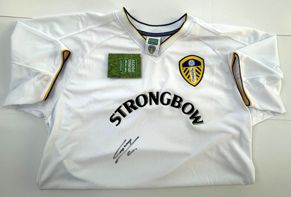 Gary Kelly Hand Signed 2001 Home Shirt Leeds United Champions League