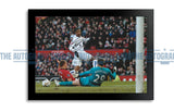 Jermaine Beckford Hand Signed FA Cup Goal Old Trafford Photo COA Proof Leeds United