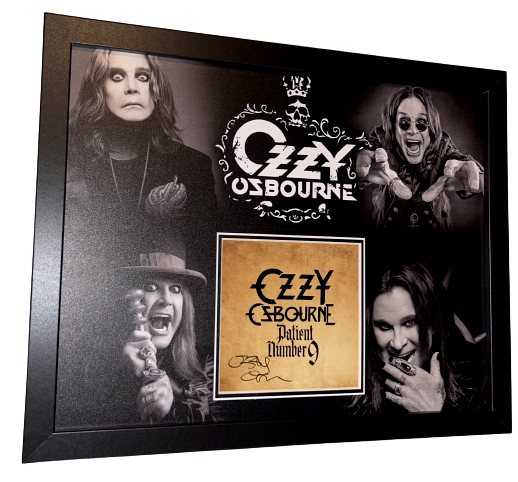 FRAMED Ozzy Osbourne hand signed photo display autograph Patient 9