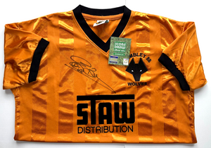 1988 Wolves hand signed Steve Bull shirt autographed Wolverhampton Wanderers