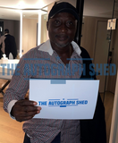 Tony Yeboah hand signed montage C Leeds United Autograph