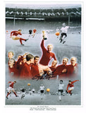 Geoff Hurst Hand Signed 1966 World Cup Autographed Goal Montage Photo England