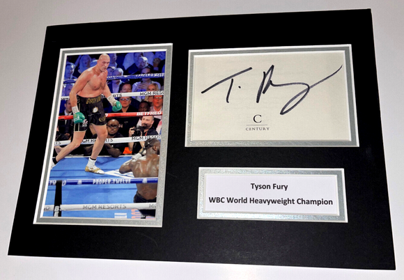 Tyson Fury Boxing hand signed autographed Photo Mount