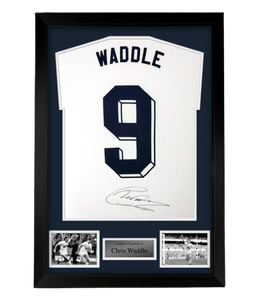 FRAMED Chris Waddle hand signed Tottenham Hotspur autographed T-Shirt Spurs