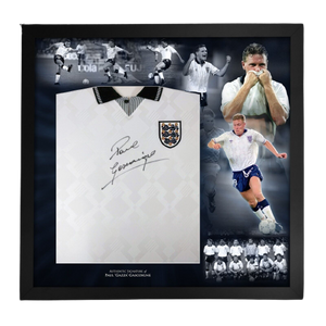 PREMIUM FRAMED Paul Gascoigne hand signed World Cup 1990 England autographed shirt